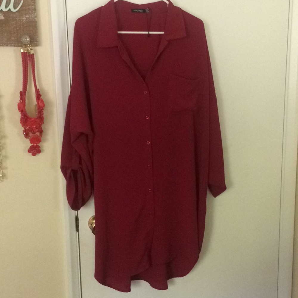 boohoo Plus Shirt Dress